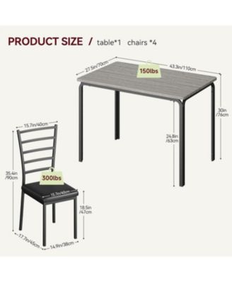 Dining Table for 2 Small Table and Chairs Set of 2 Dinette Set for 2 Square Dinner Table Set 3 Piece Kitchen and Dining Room Sets