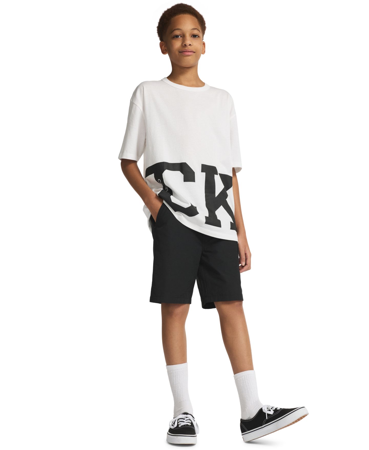 Шорты Calvin Klein Tech Cargo Pull-On для мальчиков, цвет: Чёрный — фото 2