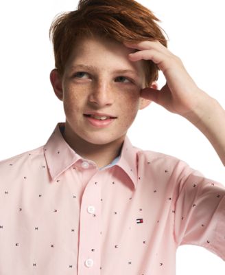 Boys' 8-20 Tommy Flag Short-Sleeve Woven Shirt