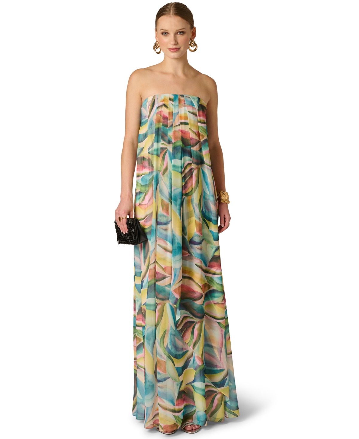 Женские платья Adrianna Women's Printed Chiffon Long Dress — фото 2