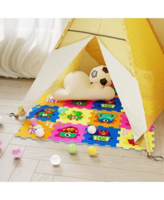 8-Piece Interlocking Baby Floor Puzzle Tiles with Numbers