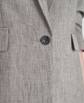 Petite Notch Collar One Button Jacket
