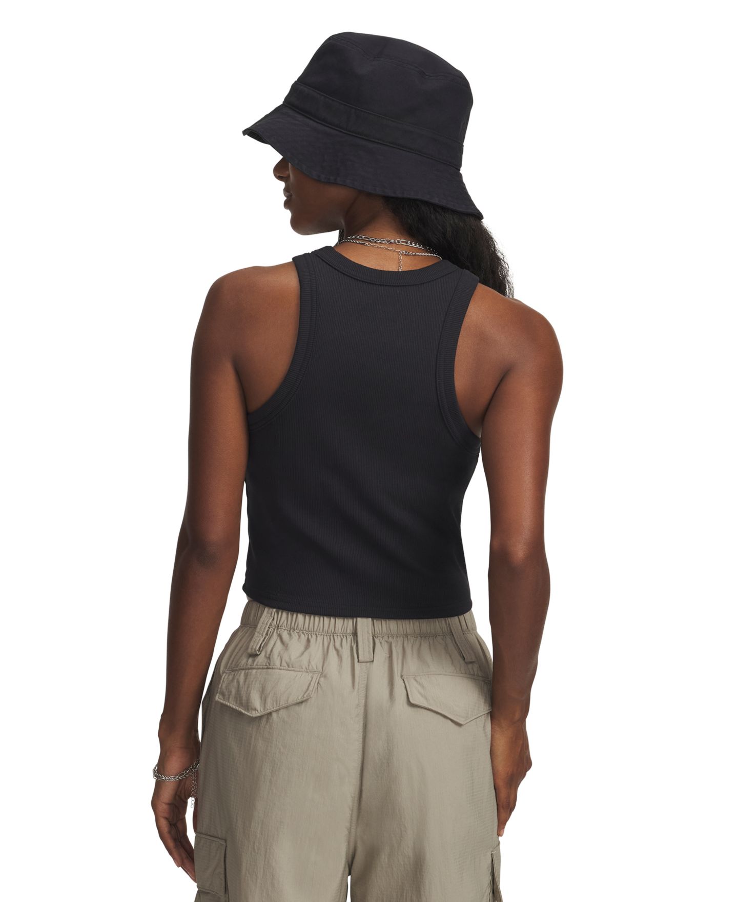 Женский топ Under Armour Ribbed Sleeveless, цвет: Чёрный — фото 3