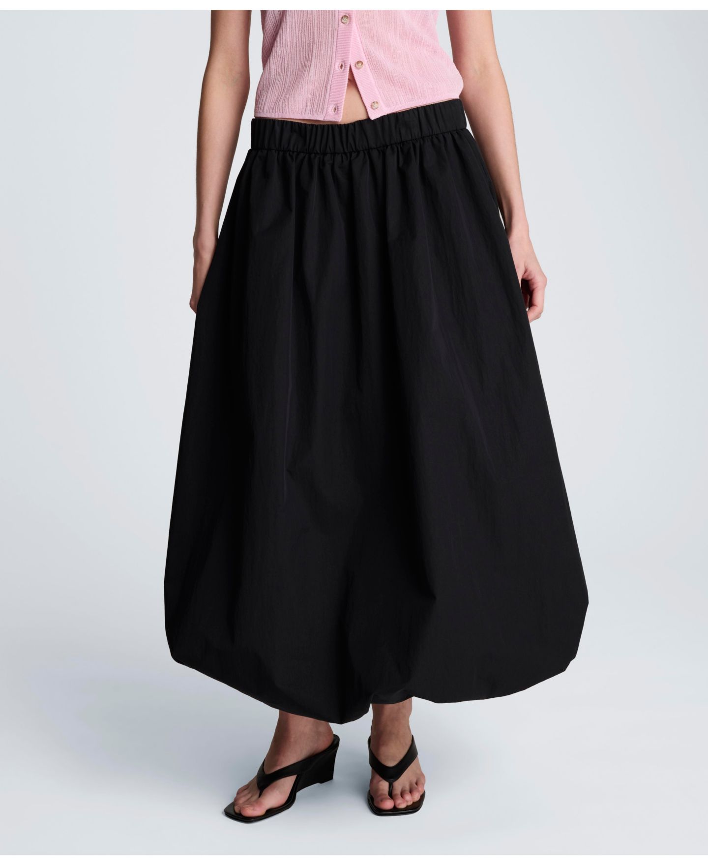 Женская юбка Kenneth Cole Bubble Pull-On Midi, цвет: Чёрный — фото 3