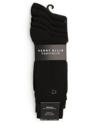 Men's Script Logo Pattern Flat Knit Socks, 5-Pack