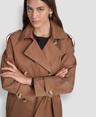 Women's Cotton Double-Breasted Trench Coat