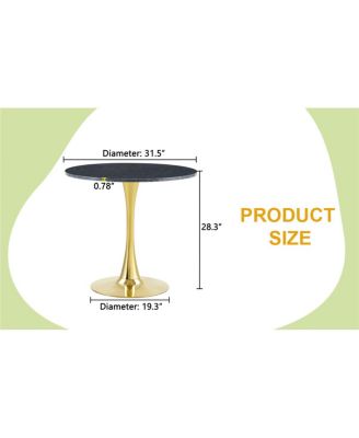 Streamdale Space-Saving Round Dining Table for Small Apartments