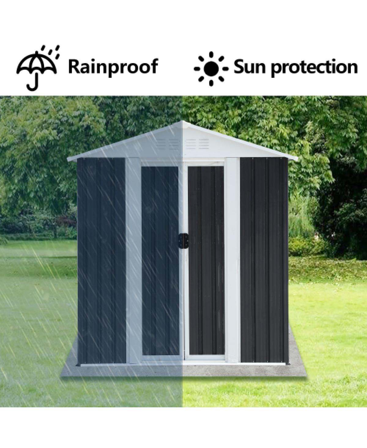 Streamdale Furniture Outdoor Storage Shed With Aluminum Alloy Frame With Base