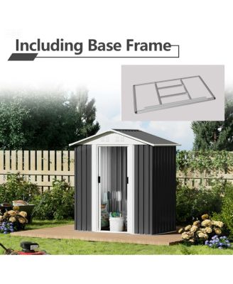 Outdoor Storage Shed With Aluminum Alloy Frame With Base