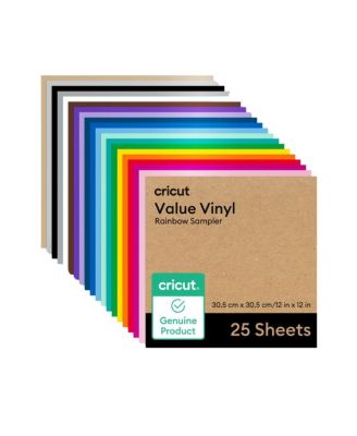 Value Vinyl Sheets, Rainbow Sampler, 12" x 12", 25 Count