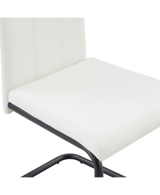 Streamdale 4-Pack PU Upholstered Dining Chairs with High-Back Seating