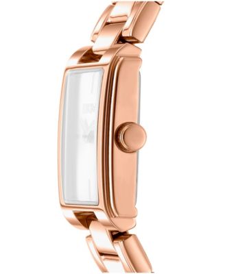 Women's Rose Gold Dial Rose Gold- Tone Stainless Steel Bracelet Watch, 23 x 30mm