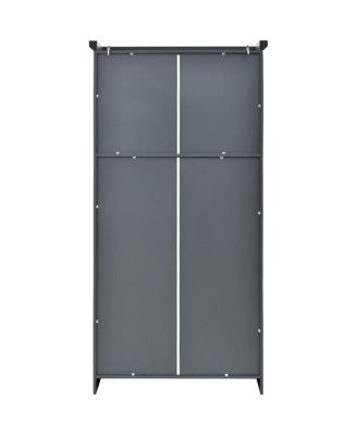 Freestanding Kitchen Pantry Cabinet, 4 Doors, 8 Trays