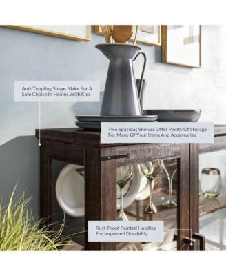 Elegant Multi Use Cabinet with Glass Doors for Home Decor