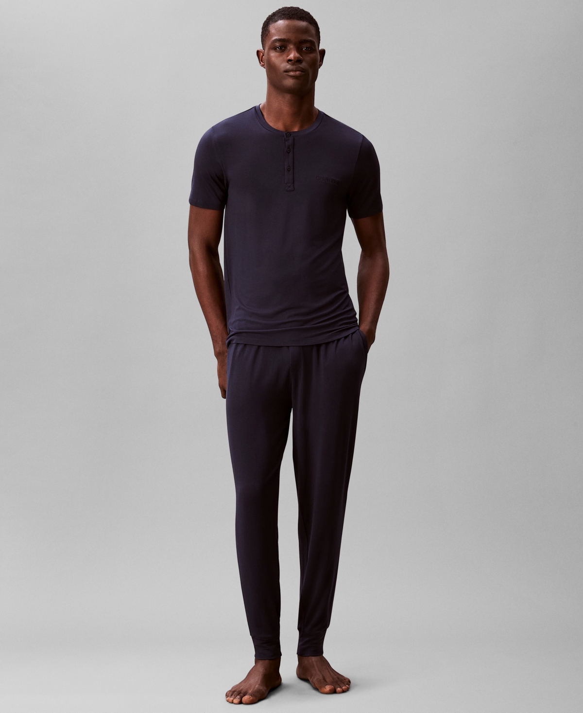 Calvin Klein Men's UltraSoft Stretch Sleep Henley
