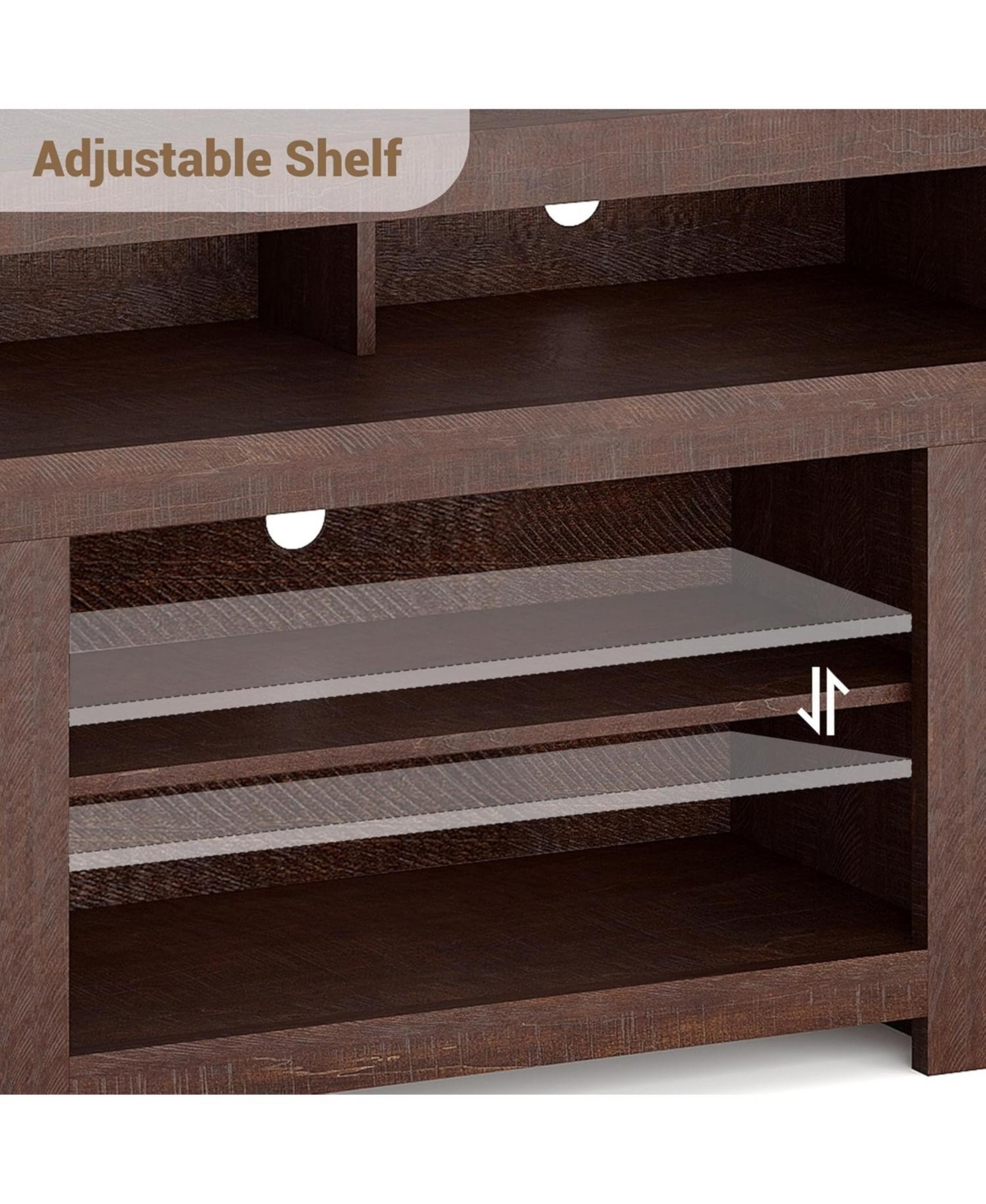 gaomon Farmhouse Tv Stand for 75/80 Inch TVs, 70.1" Entertainment Center with 4 Drawers & 3 Open Shelves