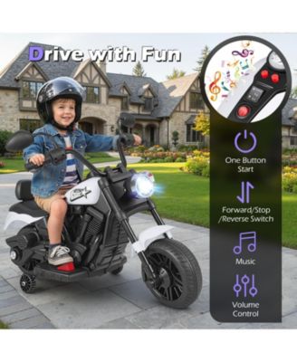 6V Kids Motorcycle with Headlight and Music and Training
