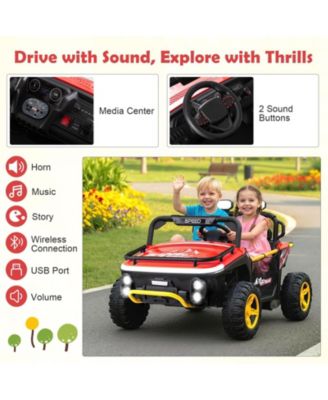 24V Ride on Toy for Kids 2 Seater Ride on Truck Car with Horn Music Story