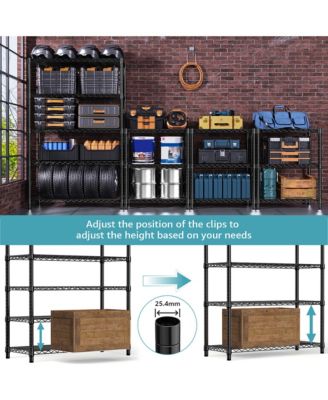 5-Tier Utility Shelving Unit, Steel Storage Organizer Wire Rack, 1750 LBS Capacity for Garage, Home
