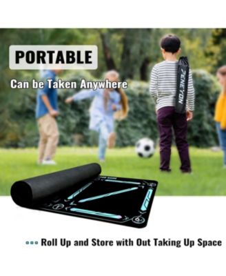 Soccer Training Mat with Adjustable Trainer – Non-Slip Equipment for Kids & Youth to Boost Speed, Strength & Coordination