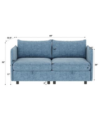 Love Seat Couches, 2 Seater Loveseat Mid Century Modern Sofa Couch With Storage