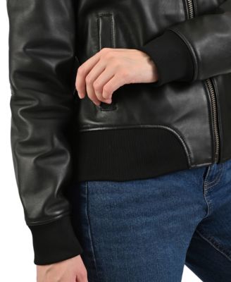 Women's Bomber Lamb Leather Jacket