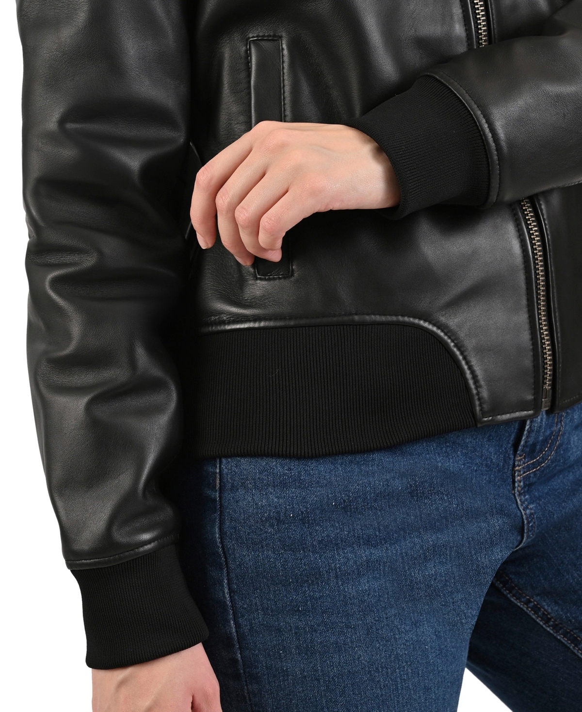 Frye Women's Bomber Lamb Leather Jacket