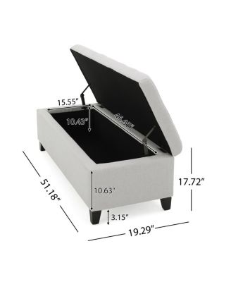 Upholstered Storage Ottoman Bench -300lbs.