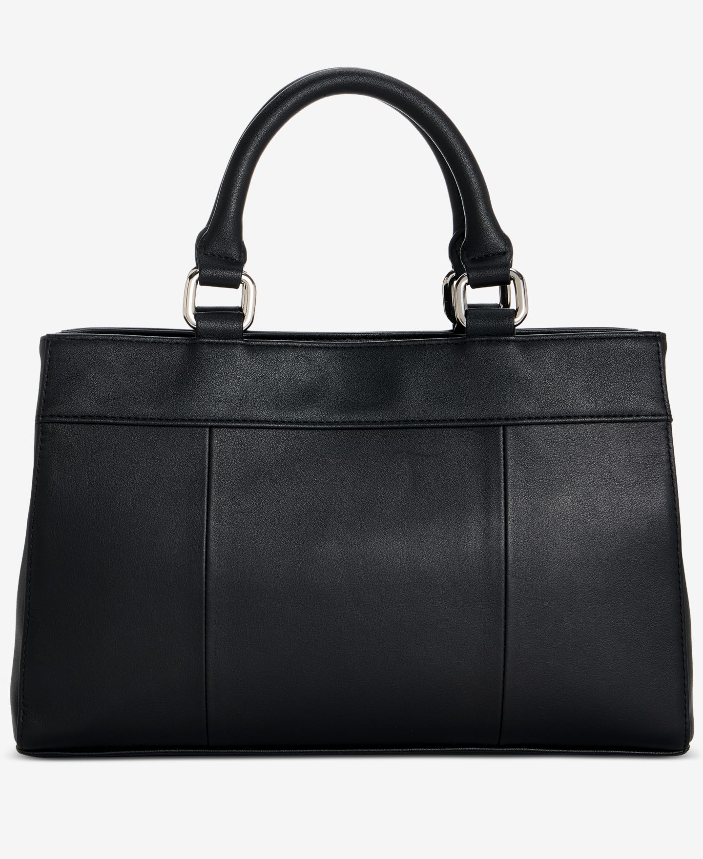 Женская сумка Giani Bernini Nappa Leather Satchel, цвет: Чёрный — фото 3