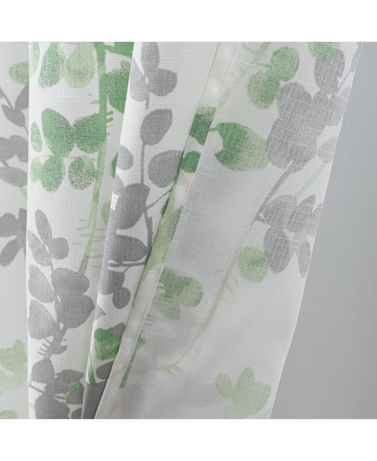 Olivia Gray 100% Polyester 140 Gsm Aiden Printed Textured Grommet Curtain Panel