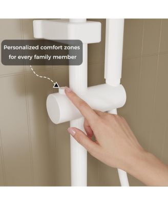 4 in 1 Shower Faucet System With LED Temperature Display, Anti-Clog Nozzles, Rainfall, Hand Shower, Tub Spout