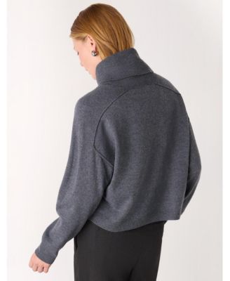 Women's Wool Cowl Neck Knit Sweater