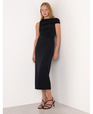 Women's Jersey Crepe Asymmetric Dress