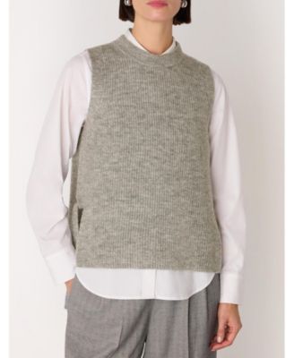 Women's Wool Mix Side Tie Detail Tank