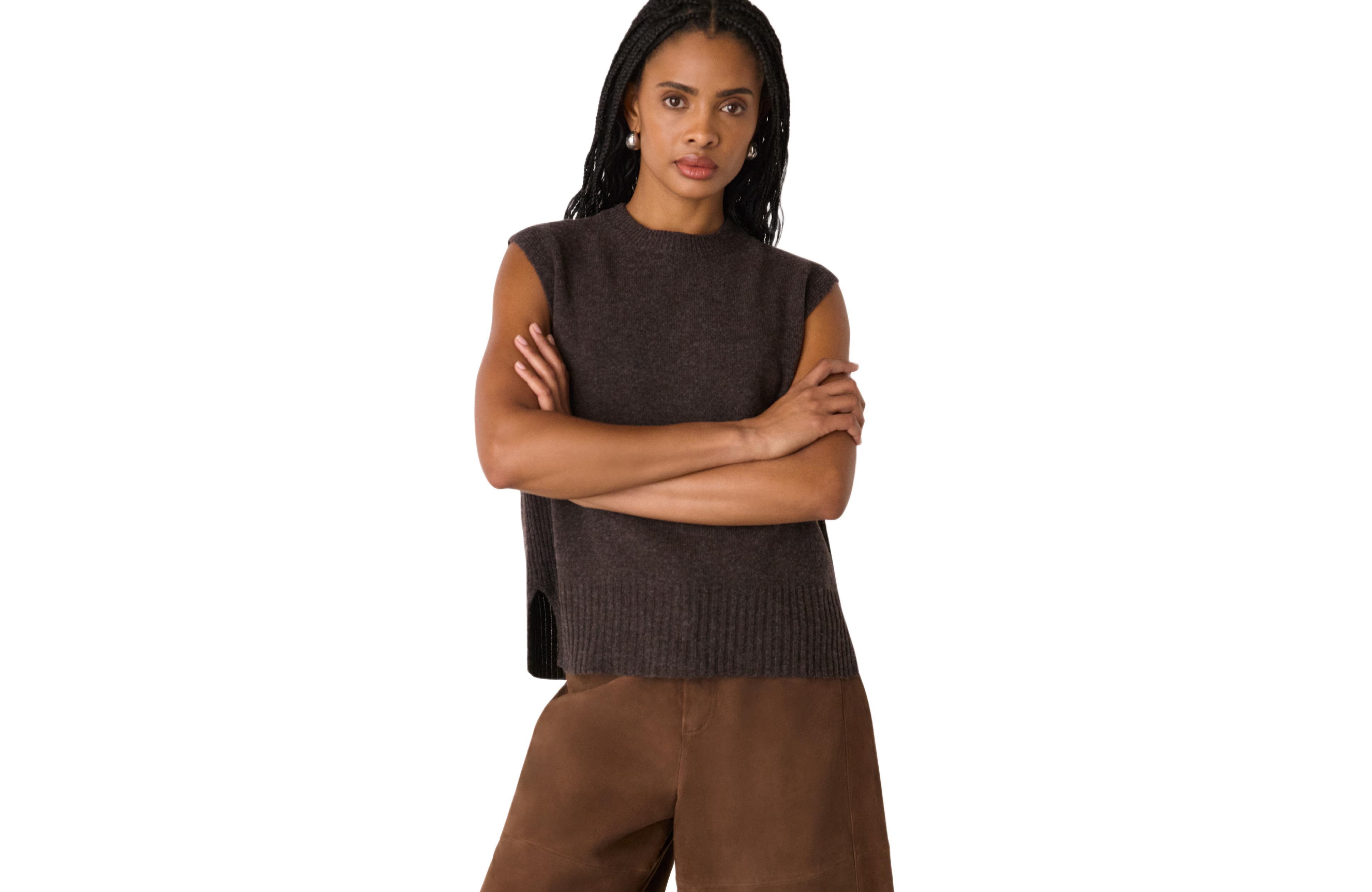 Whistles Women's Wool Sleeveless Vest
