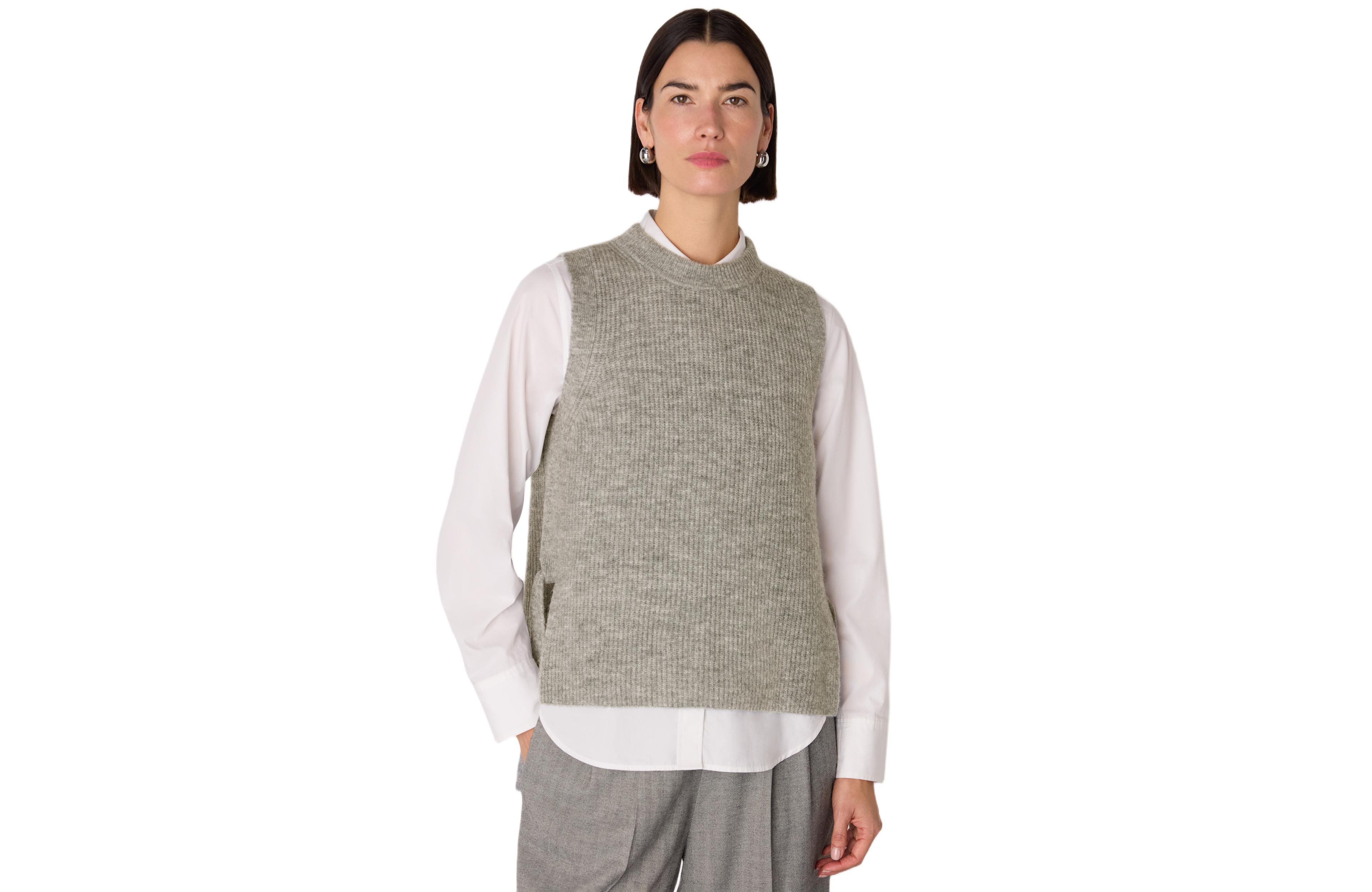 Whistles Women's Wool Mix Side Tie Detail Tank