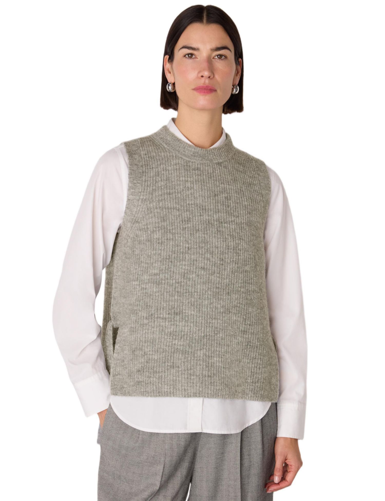 Women's Wool Mix Side Tie Detail Tank