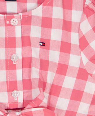 Girls' 2T-6X Gingham Tie-Front Dress