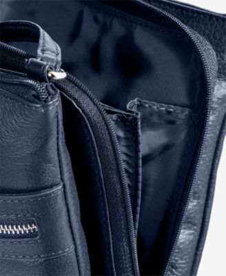 Triple-Zip Pebble Leather Dasher Crossbody