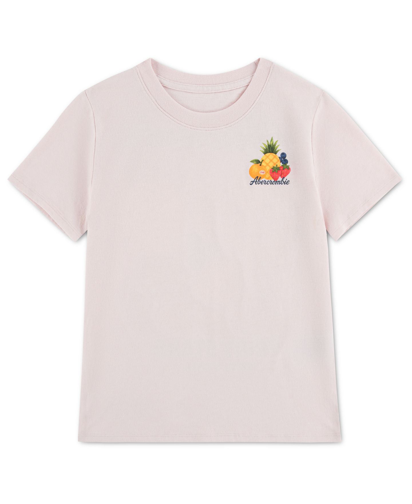 Футболка abercrombie kids Oversized Crewneck T-Shirt для девочек, цвет: Меловой розовый — фото 1