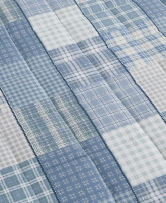 Plaid Patchwork Reversible 3-Pc. Quilt Set, King