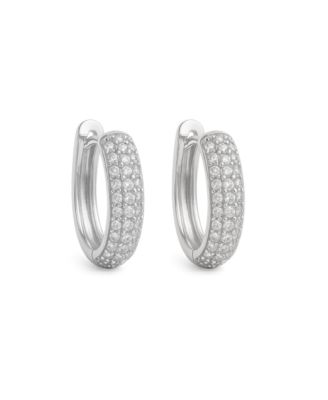 Nadia Pave Huggie Hoop Earrings