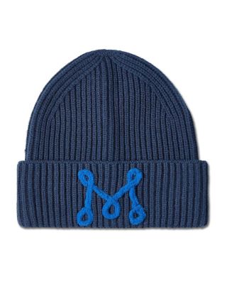 Kids Ribbed Yarn-Embroidered Rayon Blend Beanie