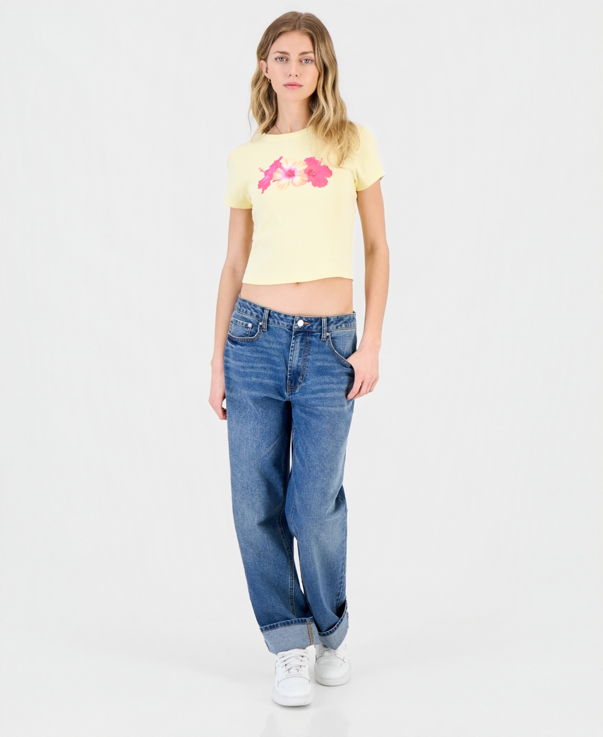 Self Esteem Juniors' Hibiscus Graphic T-Shirt