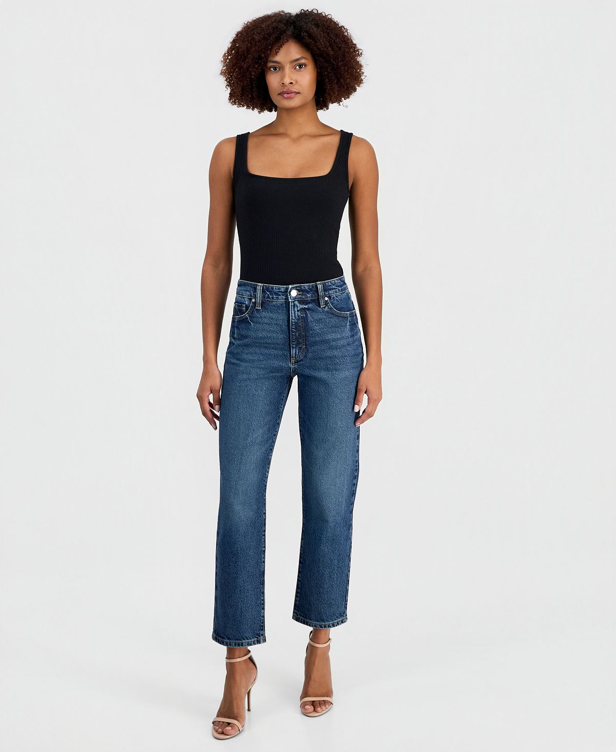I.N.C. International Concepts Women's High-Rise Straight Ankle Jeans, Macy's Exclusive view 3 — MAYCSS fashion products