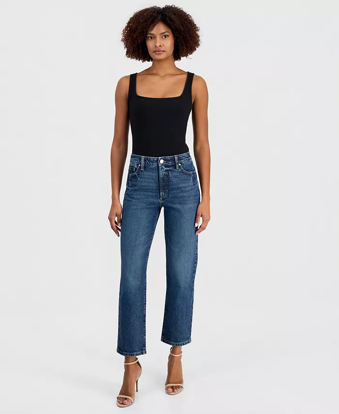 Women's High-Rise Straight Ankle Jeans - thumbnail 6