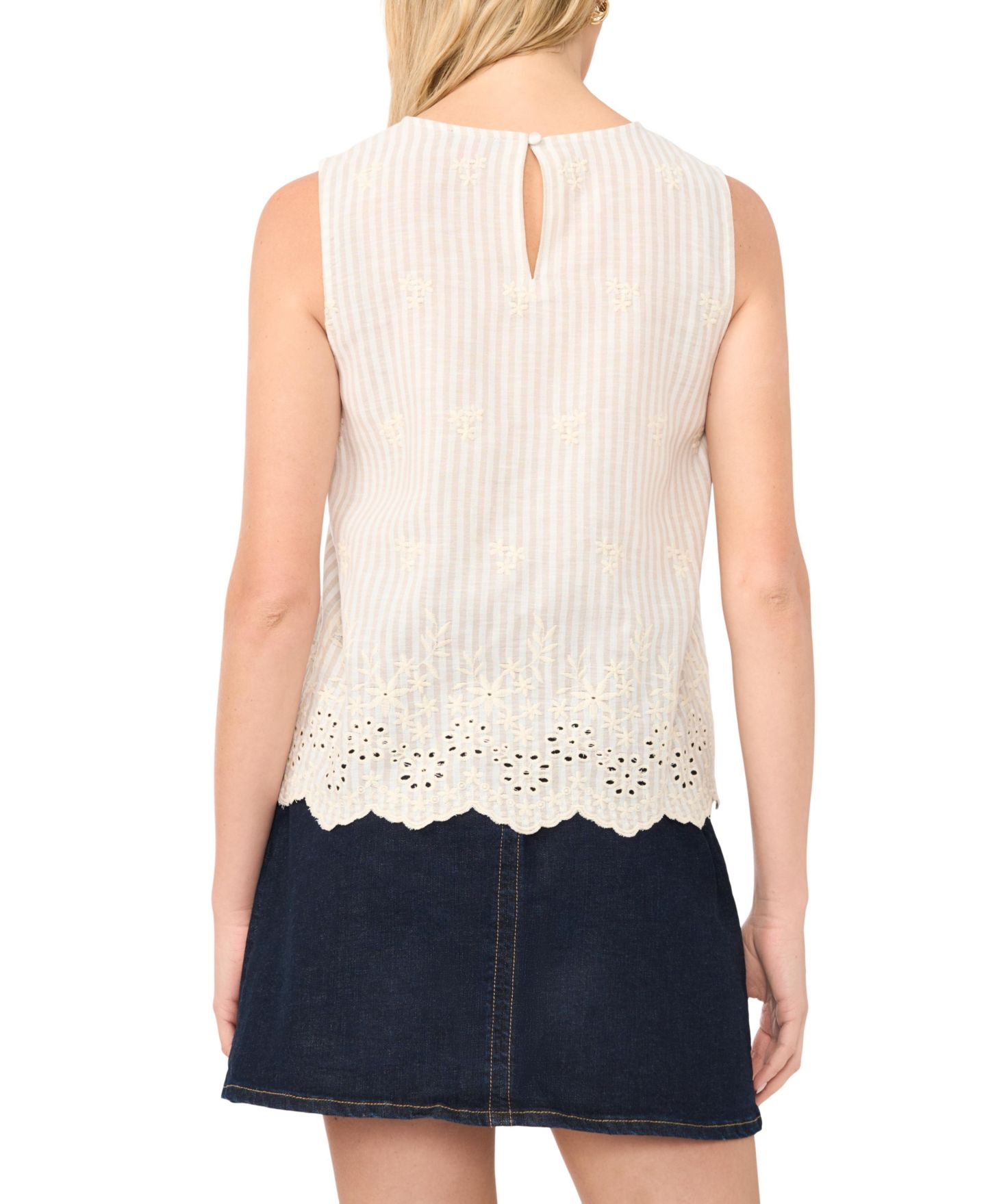 Женская блузка Vince Camuto Crewneck Blouse, цвет: Берёзовый — фото 4