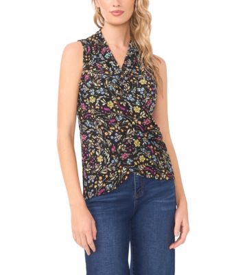 Women's Printed Wrap Top