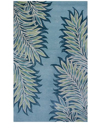 Kas Bob Mackie Home 1002 Ice Blue Folia Area Rugs