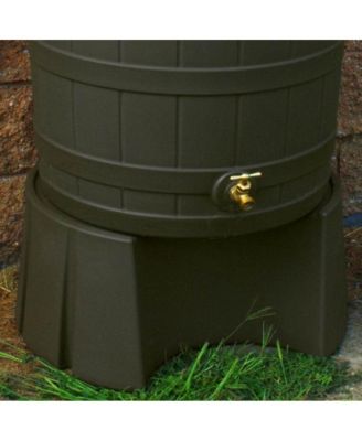 Rain Wizard 50 Gallon Plastic Rain Water Collection Barrel Stand